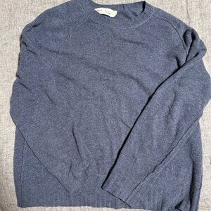 Entireworld Men's Ultrafine Wool Sweater in Indigo Melange size S (38-40)